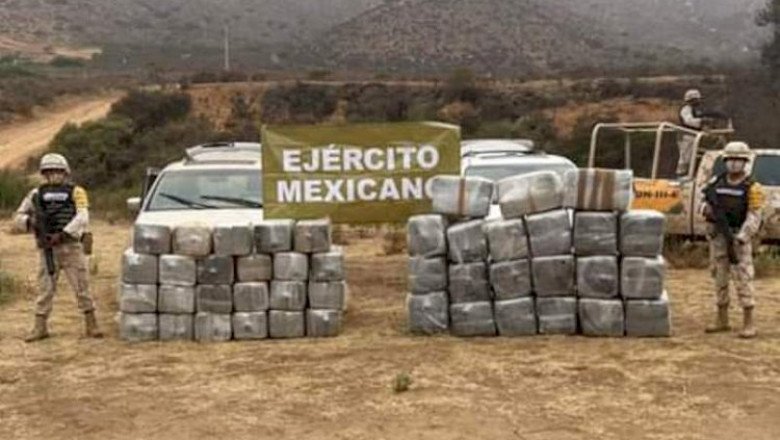 Ejército Mexicano asegura más de 800 kilogramos de droga