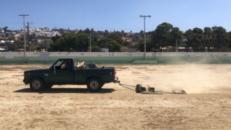 Inmudere y población realizan jornada de limpieza en unidad deportiva de El Sauzal