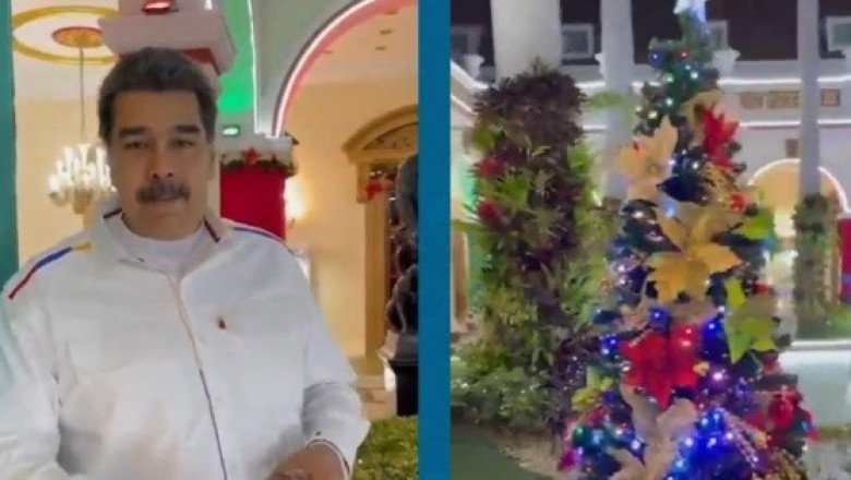 ¡La Navidad llega a Venezuela! Maduro muestra decoración en Miraflores