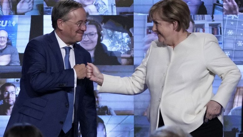 Merkel sale al rescate de Laschet y llama a la movilización en la recta final de la campaña