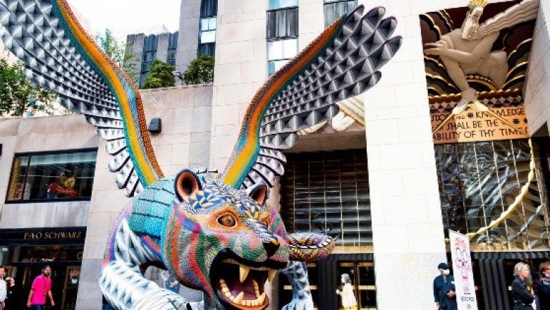 Con alebrijes monumentales, Oaxaca conquista Nueva York