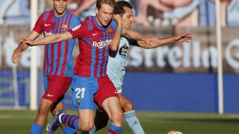 Celta le arranca el empate al Barcelona, que espera a Xavi