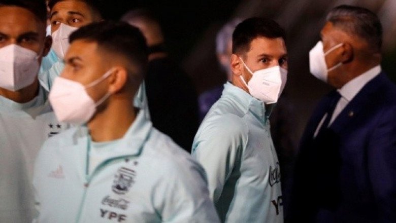 Messi entrena aparte en la práctica de Argentina