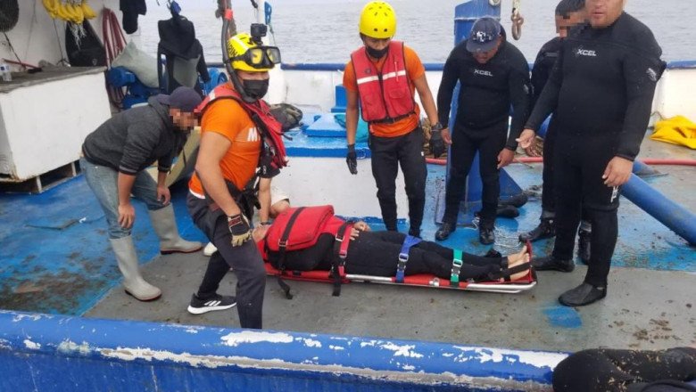 SEMAR brinda apoyo en evacuación médica de un buzo