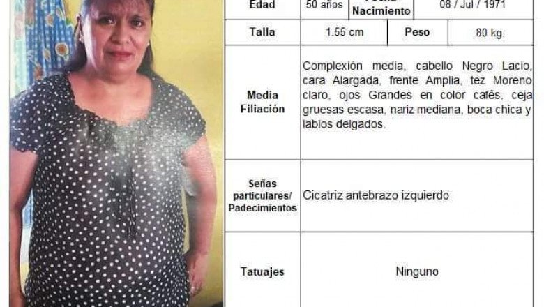 Familiares buscan a María Isabel Torres Ávalos, de 50 años de edad
