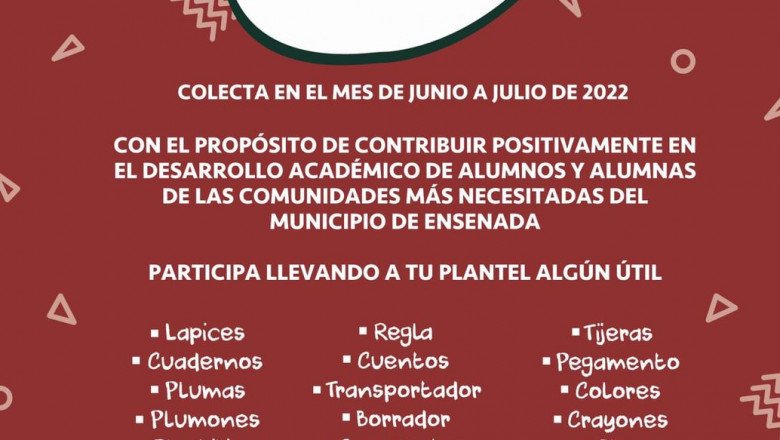Reitera Educación Municipal invitación a participar en programa “Recolección de Útiles Escolares 2022”