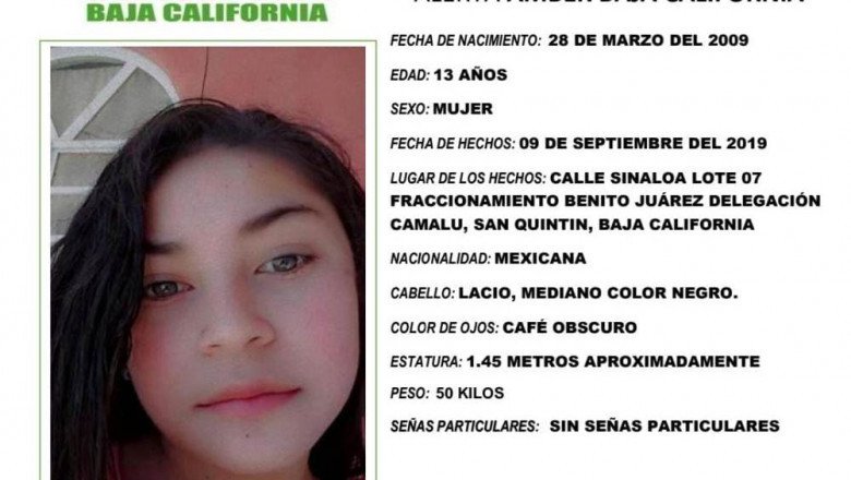 Familiares buscan a Vianney Hernández de 13 años