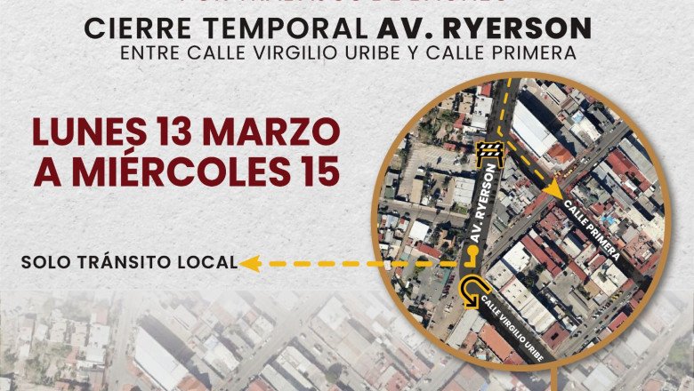 Habrá cierre temporal en Ryerson