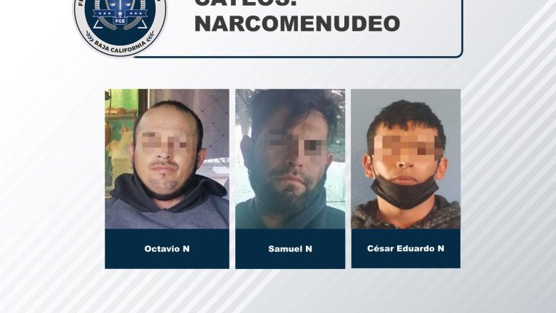 Decomisa FGE diversas drogas; hay 3 detenidos