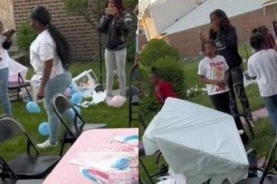 Embarazada destruye su fiesta porque no le gustó el sexo del bebé (VIDEO)
