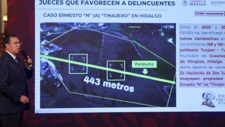 Exhiben en "la mañanera" a jueces que han favorecido a "huachicoleros"