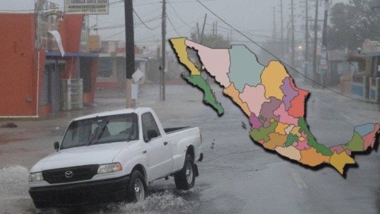 Prevén lluvias fuertes en 16 estados de México este miércoles