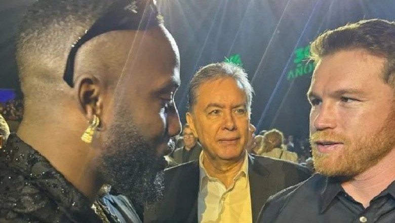 Así fue el encuentro de Canelo Álvarez con Randy Arozarena en concierto de Luis Miguel