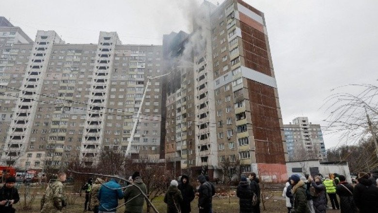 Rusia ataca Kiev con misiles y drones durante la visita del jefe diplomático de la UE