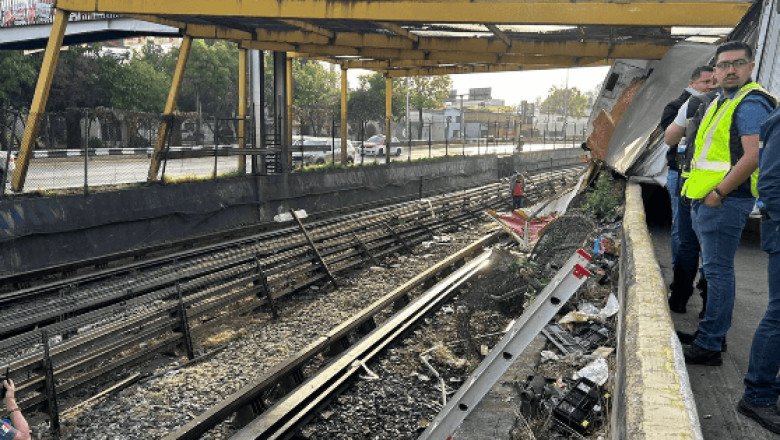Tráiler choca contra valla de la Línea 5 del Metro de la CDMX