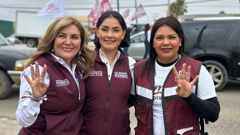 Acompaña Claudia Moreno al cierre de campaña de candidata a Presidencia Municipal de San Quintín