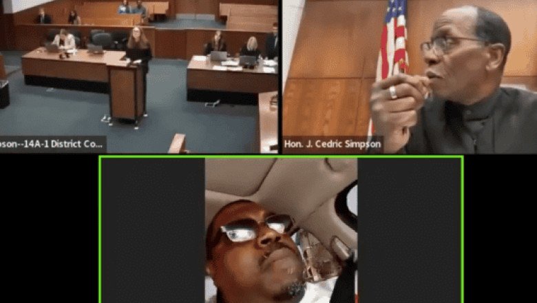 Hombre con licencia suspendida, comparece ante tribunal vía Zoom mientras maneja (VIDEO)