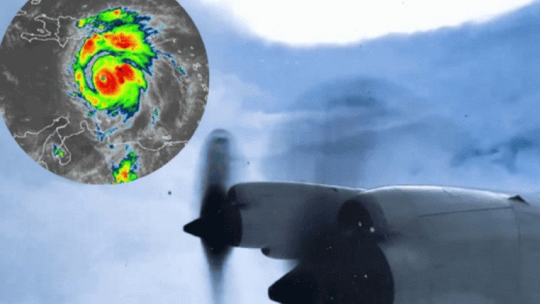 Así se ve el ojo de "Beryl"; el avión caza huracanes capta estas imágenes (VIDEO)