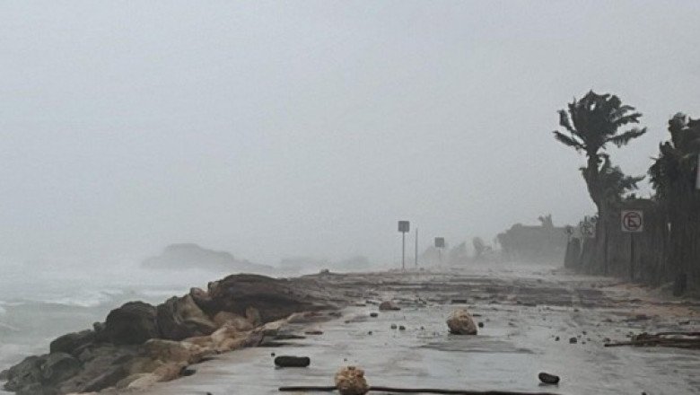 "Beryl" golpea en Quintana Roo y sigue su trayectoria, esta es su ruta