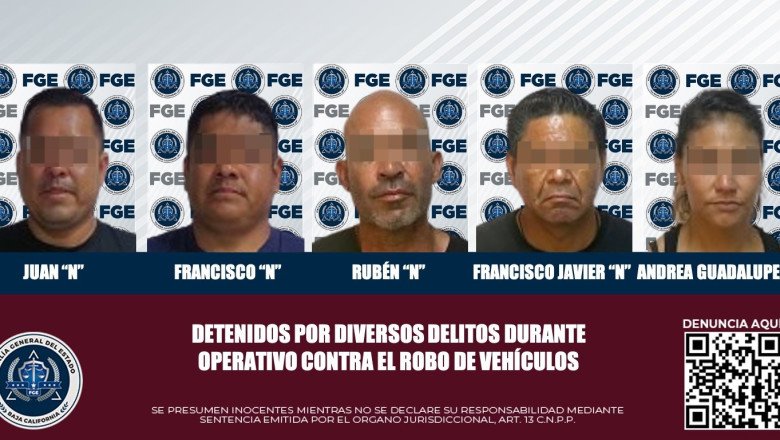 Cinco detenidos y dos carros recuperados durante operativo