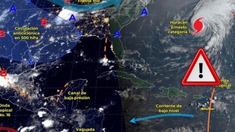 "Ernesto" toca tierra en este punto del Atlántico; lo que se prevé para México
