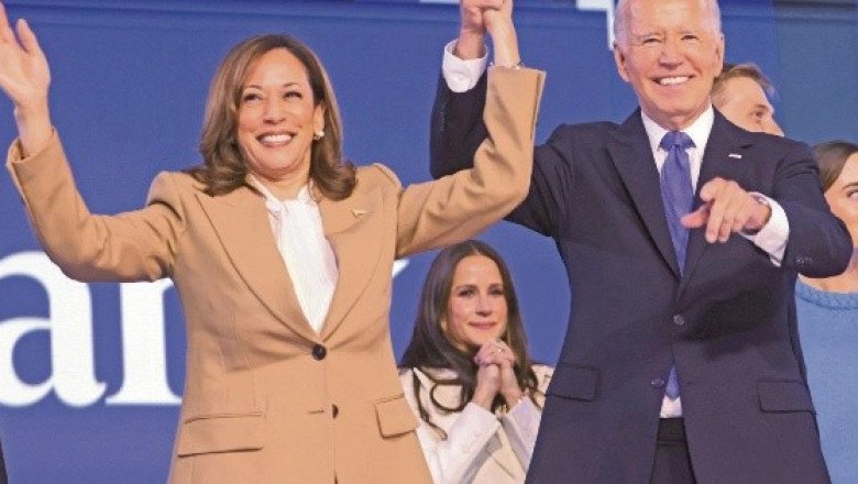 Con gran ovación, Biden entrega estafeta a Harris