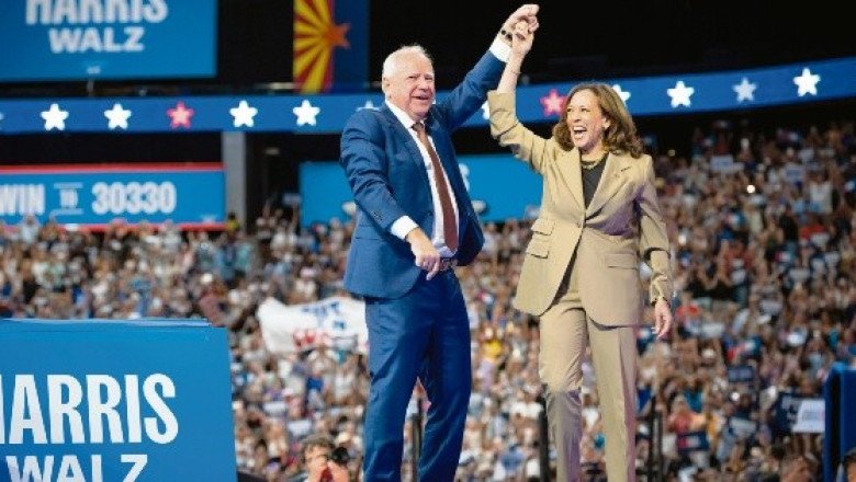 Tim Walz busca sumar votos para Kamala Harris