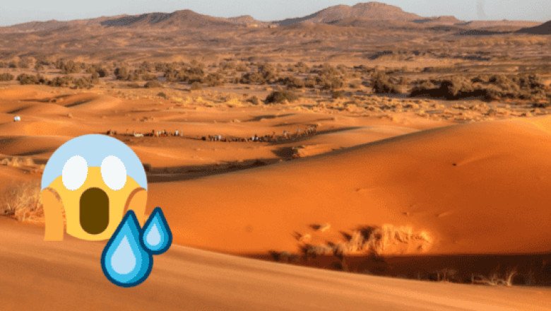 Aparecen lagunas en el desierto del Sahara
