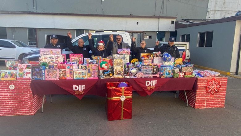 Donan Policías Municipales 200 juguetes al DIF Ensenada