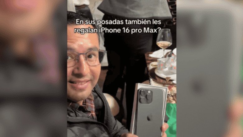Jefa regala a sus empleados iPhone 16 Pro Max en posada y se viraliza
