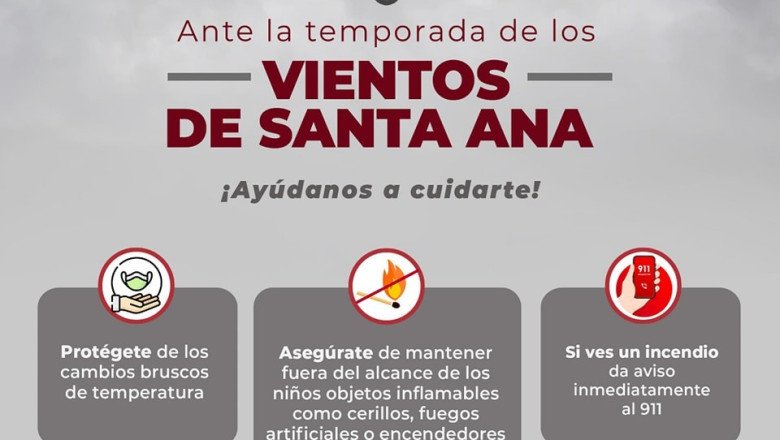 Regresan los vientos de Santa Ana para esta tarde