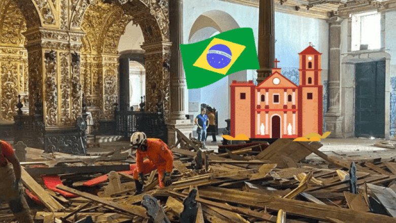 Derrumbe en una iglesia de Brasil deja un muerto y seis heridos (VIDEO)