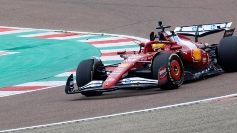 Hamilton estrena el nuevo monoplaza de Ferrari