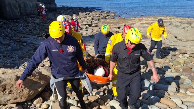 Realiza Bomberos rescate de hombre cerca de La Bufadora