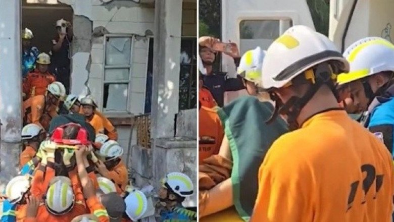 Rescatan a mujer mayor que pasó 91 horas bajo los escombros en Birmania (VIDEO)