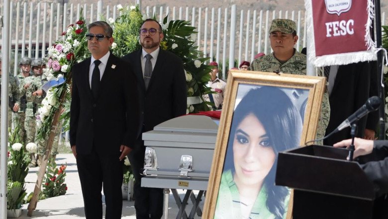 Despiden con honores a agente Abigail Esparza Reyes