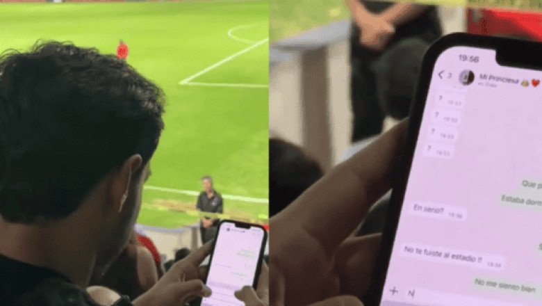 El ingenioso plan de un novio para escaparse al estadio sin que su pareja lo notara (VIDEO)