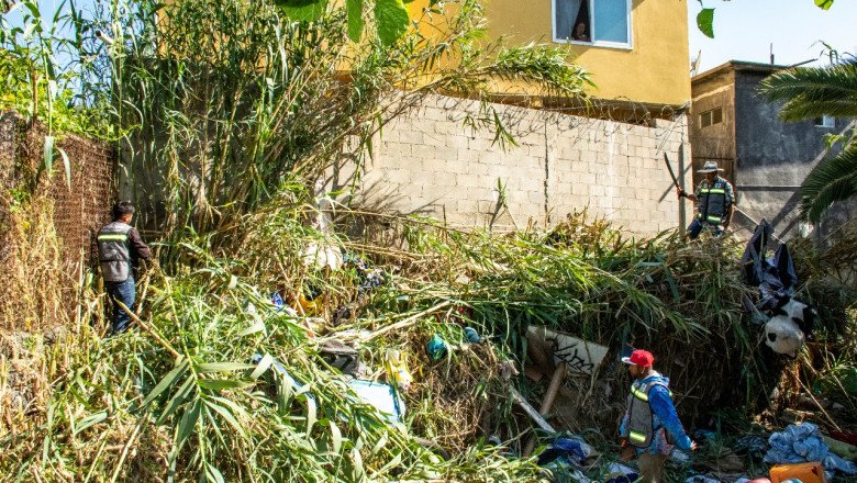 Realiza gobierno municipal limpieza de arroyo de la Bronce