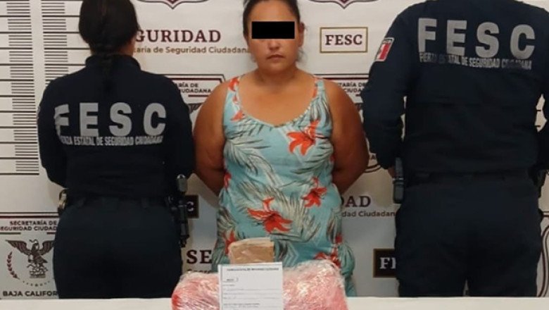 Detienen a mujer con más de 2 kilos de metanfetamina