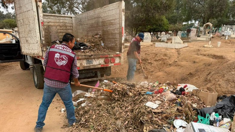 Realiza Gobierno de Ensenada jornada de limpieza en el Panteón Municipal No. 3