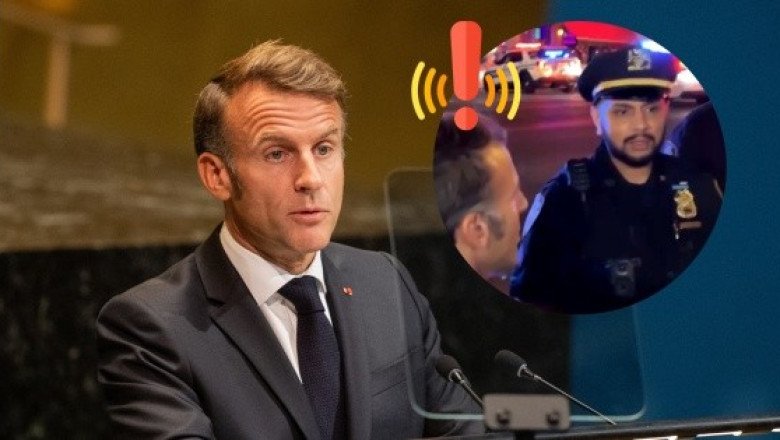 Macron se queda atorado en las calles de Nueva York