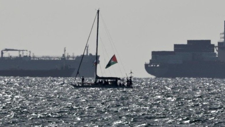Este es el único barco que quedó de la Flotilla Global Sumud