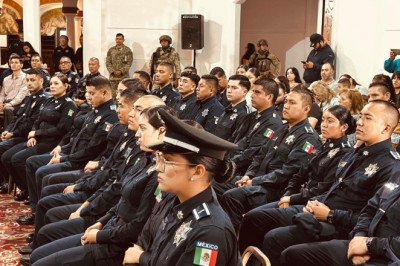 Rinden protesta 22 nuevos agentes de la DSPM