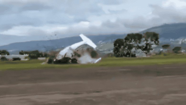 VIDEO capta el momento en que una avioneta se estrella en Venezuela