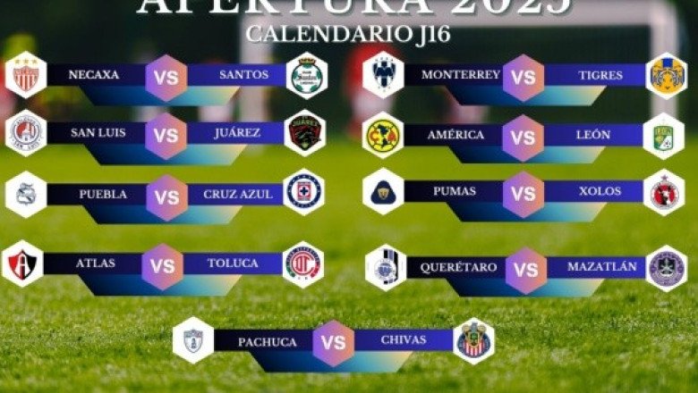 Calendario de partidos de la J16 del Apertura 2025