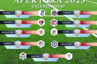 Calendario de partidos de la J17 del Apertura 2025