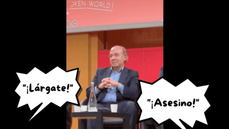 "¡Asesino!", gritan estudiantes a Calderón en París (VIDEO)