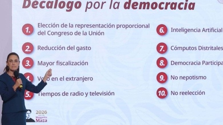 Sheinbaum presenta reforma electoral con 10 cambios constitucionales