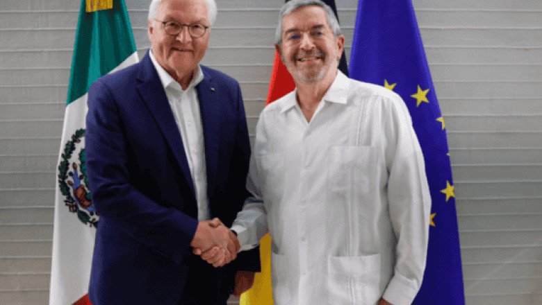 Frank-Walter Steinmeier, presidente de Alemania, llega a México