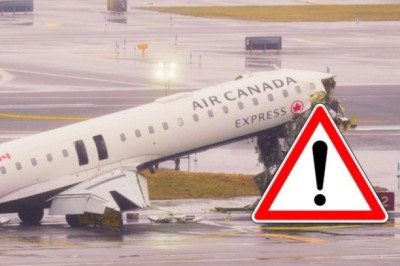 Captan en VIDEO el choque entre avión de Air Canada y vehículo de bomberos en NY